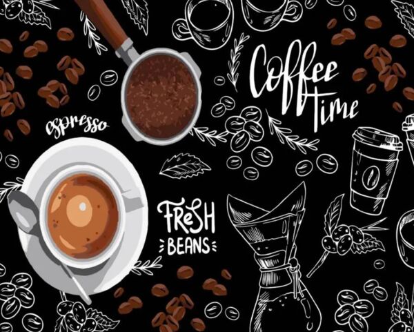 Розпис по номерах 40х50 AH1172-12 Час кави на чорному фоні Strateg Ціна (цена) 254.36грн. | придбати  купити (купить) Розпис по номерах 40х50 AH1172-12 Час кави на чорному фоні Strateg доставка по Украине, купить книгу, детские игрушки, компакт диски 0