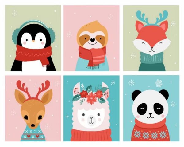 Розпис по номерах 40х50 VG005 Зимові звірята Strateg Ціна (цена) 192.32грн. | придбати  купити (купить) Розпис по номерах 40х50 VG005 Зимові звірята Strateg доставка по Украине, купить книгу, детские игрушки, компакт диски 0