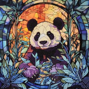 Алмазна мозаїка 30х30 DEEX16308 Панда в тиші "Strateg"