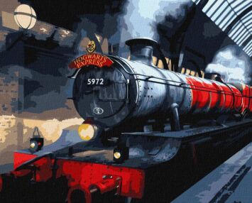 Розпис по номерах 40х50 КН05210 WB "Harr Potter:Гогвортський експресз фарбами металік "Ідейка"