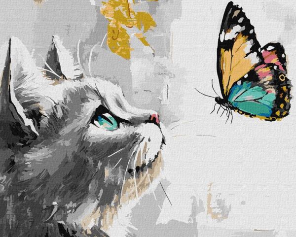 Розпис по номерах 40х50 КН06679 Мрійлива кішечка з фарбами металік Ідейка Ціна (цена) 231.40грн. | придбати  купити (купить) Розпис по номерах 40х50 КН06679 Мрійлива кішечка з фарбами металік Ідейка доставка по Украине, купить книгу, детские игрушки, компакт диски 0