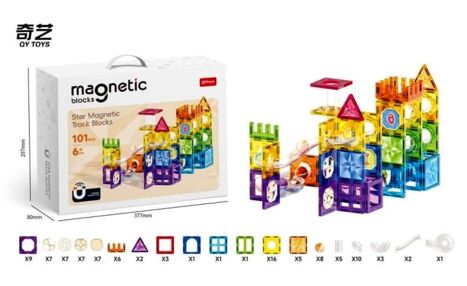 Конструктор магнітний 101 деталь з кульками EQY10059