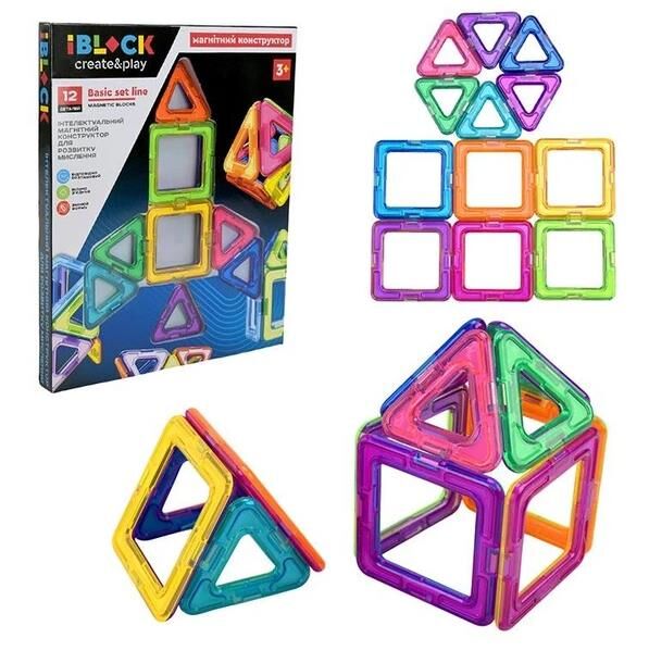 Конструктор магнітний 12 деталей IBLOCK PL-925-04 Ціна (цена) 218.87грн. | придбати  купити (купить) Конструктор магнітний 12 деталей IBLOCK PL-925-04 доставка по Украине, купить книгу, детские игрушки, компакт диски 0