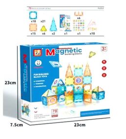 Конструктор магнітний 78 деталей 66952A