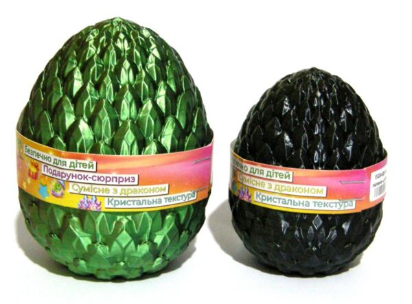 Яйце магічне 10 см Зелено-срібне EGR485-M Ціна (цена) 249.00грн. | придбати  купити (купить) Яйце магічне 10 см Зелено-срібне EGR485-M доставка по Украине, купить книгу, детские игрушки, компакт диски 1