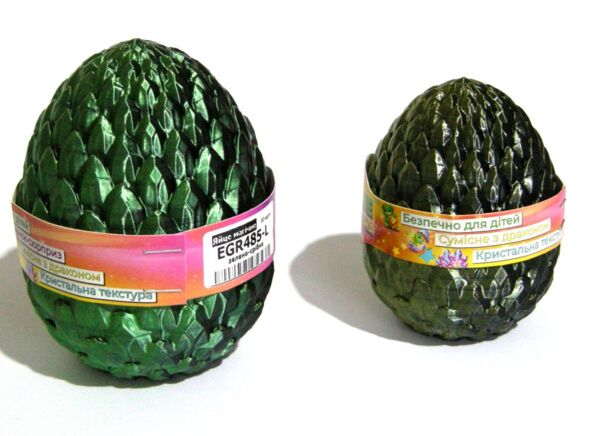 Яйце магічне 12 см Зелено-срібне EGR485-L Ціна (цена) 349.00грн. | придбати  купити (купить) Яйце магічне 12 см Зелено-срібне EGR485-L доставка по Украине, купить книгу, детские игрушки, компакт диски 1