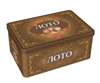 Лото деревяне в металевій коробці 1212