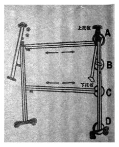 Підставка металева на колесах для дошки сухостираючої висота 120 см регулюється ширина 82-150 см 1-2
