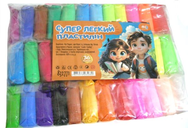 Уцінка Супер легкий пластилін 36 кольорів 324 гр зі стеками 1 колір витік Ціна (цена) 49.60грн. | придбати  купити (купить) Уцінка Супер легкий пластилін 36 кольорів 324 гр зі стеками 1 колір витік доставка по Украине, купить книгу, детские игрушки, компакт диски 2