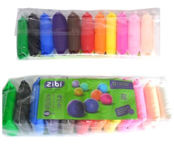 Супер легкий пластилін 12 кольори ZB.6296 Zibi Kids Line
