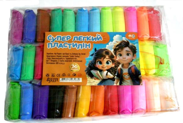Уцінка Супер легкий пластилін 36 кольорів 324 гр зі стеками 1 колір витік Ціна (цена) 49.60грн. | придбати  купити (купить) Уцінка Супер легкий пластилін 36 кольорів 324 гр зі стеками 1 колір витік доставка по Украине, купить книгу, детские игрушки, компакт диски 1
