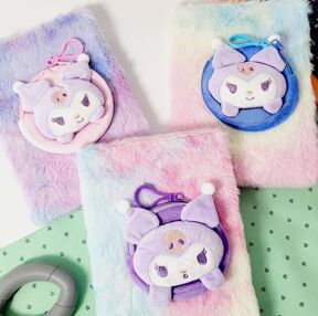 Блокнот А5 80 аркушів у клітинку хутряний + кишенька в асортименті 21-10