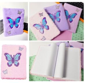 Блокнот А5 80 аркушів у клітинку хутряний в асортименті 21-1