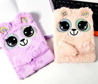 Блокнот А5 80 аркушів у клітинку хутряний в асортименті 21-4