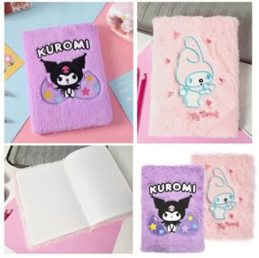 Блокнот А5 80аркушів у клітинку хутряний в асортименті 21-5