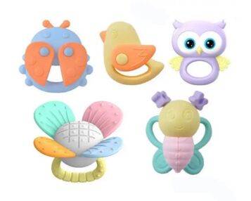 Брязкальце набір 5 штук від 8 см прорізувач 2288-10