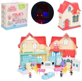 Будиночок автомобіль фігурка 3 штуки меблі музичний WD-932A