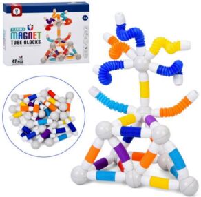 Конструктор магнітний трубчатий Поп туб кульки 42 деталі HD185A