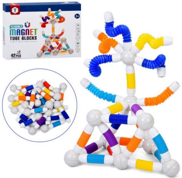 Конструктор магнітний трубчатий Поп туб кульки 42 деталі HD185A Ціна (цена) 354.70грн. | придбати  купити (купить) Конструктор магнітний трубчатий Поп туб кульки 42 деталі HD185A доставка по Украине, купить книгу, детские игрушки, компакт диски 0