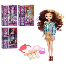 Лялька шарнірна крейда аксесуари 4 види DXF2693-94-95-96