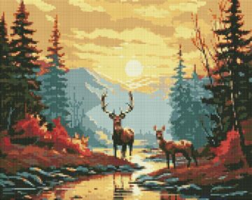 Алмазна мозаїка Витончені олені 40х50 AMO7870