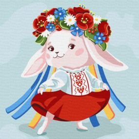 Розпис по номерах Зайка україночка 30х30 KHO2401