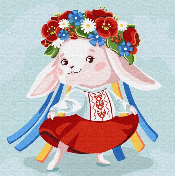 Розпис по номерах Зайка україночка 30х30 KHO2401 Ціна (цена) 184.00грн. | придбати  купити (купить) Розпис по номерах Зайка україночка 30х30 KHO2401 доставка по Украине, купить книгу, детские игрушки, компакт диски 0