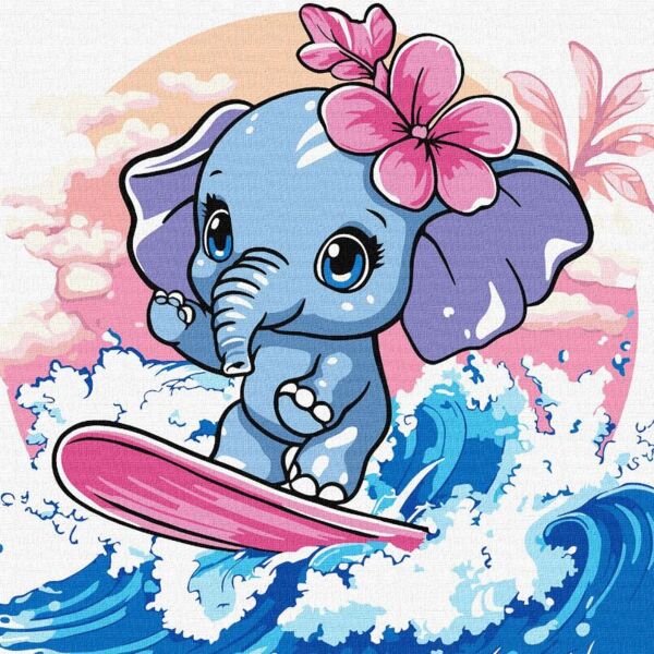 Розпис по номерах Літо Слоник ловить хвилю 25х25 KHO1259 Ціна (цена) 125.00грн. | придбати  купити (купить) Розпис по номерах Літо Слоник ловить хвилю 25х25 KHO1259 доставка по Украине, купить книгу, детские игрушки, компакт диски 0