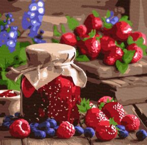 Розпис по номерах Малинове варення 40х40 KHO5727