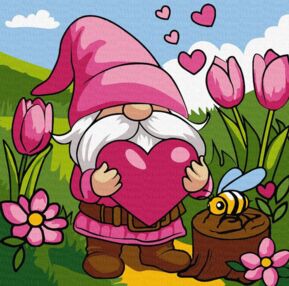 Розпис по номерах Милий гномик 30х30 KHO1197