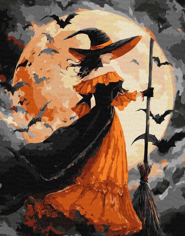 Розпис по номерах Відьма при місяці 40х50 KHO8690 Ціна (цена) 224.00грн. | придбати  купити (купить) Розпис по номерах Відьма при місяці 40х50 KHO8690 доставка по Украине, купить книгу, детские игрушки, компакт диски 0