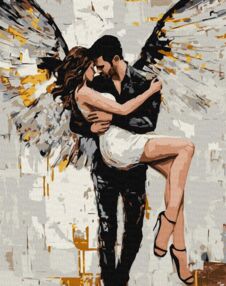 Розпис по номерах Її спасіння з фарбами металік 40х50 KHO8657