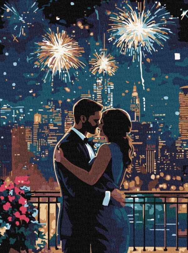 Розпис по номерах Мить кохання з фарбами металік 30х40 KHO8484 Ціна (цена) 192.00грн. | придбати  купити (купить) Розпис по номерах Мить кохання з фарбами металік 30х40 KHO8484 доставка по Украине, купить книгу, детские игрушки, компакт диски 0