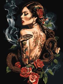 Розпис по номерах Трояндова ворожка 30х40 KHO8608