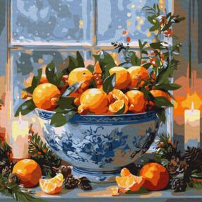 Розпис по номерах Цитруси у вазі 40х40 KHO5742