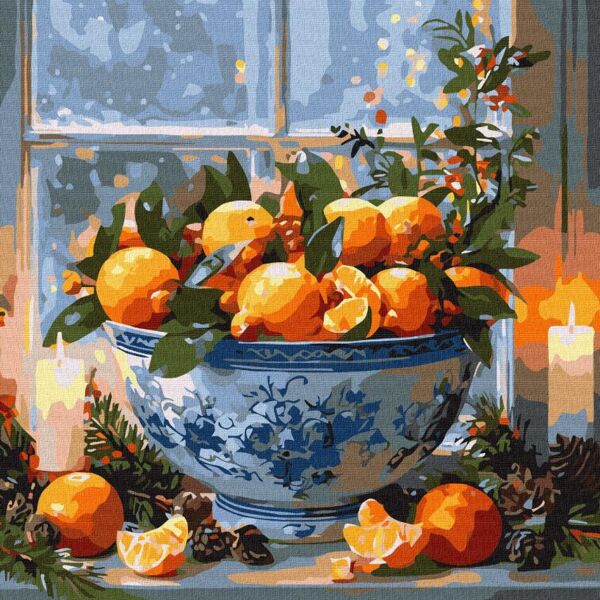 Розпис по номерах Цитруси у вазі 40х40 KHO5742 Ціна (цена) 202.00грн. | придбати  купити (купить) Розпис по номерах Цитруси у вазі 40х40 KHO5742 доставка по Украине, купить книгу, детские игрушки, компакт диски 0