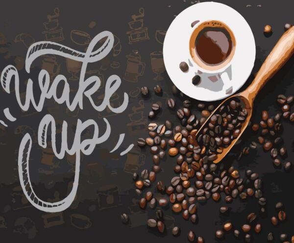 Розпис по номерах wake up на чорному фоні 40х50 AH1171-19 Ціна (цена) 294.52грн. | придбати  купити (купить) Розпис по номерах wake up на чорному фоні 40х50 AH1171-19 доставка по Украине, купить книгу, детские игрушки, компакт диски 0