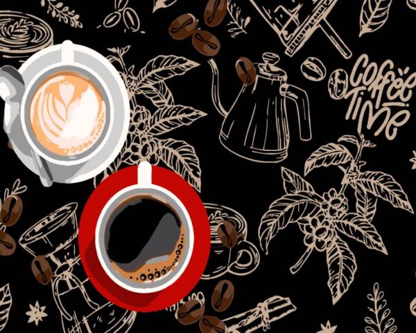 Розпис по номерах дві чашки кави на чорному фоні 40х50 AH1184-12 Ціна (цена) 254.36грн. | придбати  купити (купить) Розпис по номерах дві чашки кави на чорному фоні 40х50 AH1184-12 доставка по Украине, купить книгу, детские игрушки, компакт диски 0