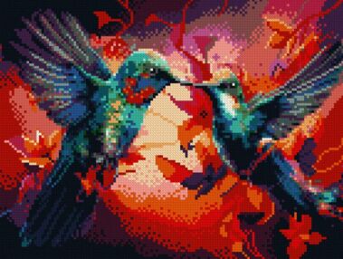 Алмазна мозаїка б/підрамн 30х40 ZAV3040-46 Колібрі "Strateg"