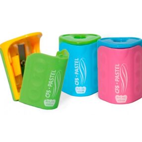 Чинка пластикова з контейнером Pastel CF40666