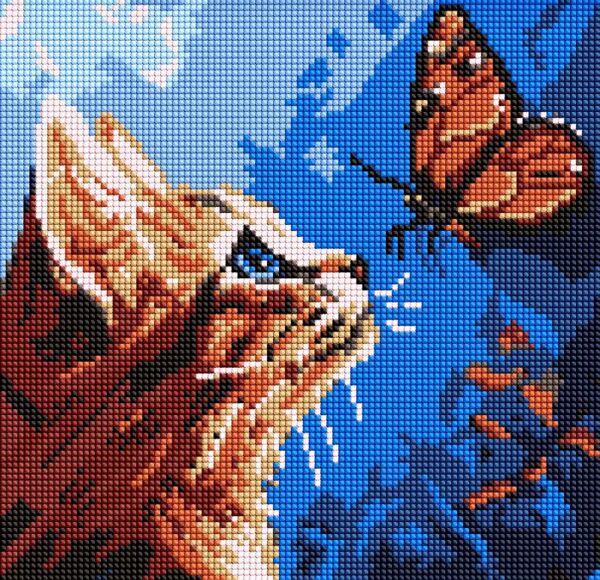 Алмазна мозаїка 30х30 АМO20076 Котик та метелик Ідейка Ціна (цена) 223.80грн. | придбати  купити (купить) Алмазна мозаїка 30х30 АМO20076 Котик та метелик Ідейка доставка по Украине, купить книгу, детские игрушки, компакт диски 0