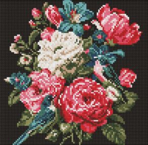 Алмазна мозаїка 30х30 АМO20082 Букет життя "Ідейка"