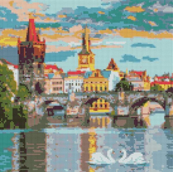 Алмазна мозаїка 40х40 АМO7217 Вечірня прага Ідейка Ціна (цена) 319.00грн. | придбати  купити (купить) Алмазна мозаїка 40х40 АМO7217 Вечірня прага Ідейка доставка по Украине, купить книгу, детские игрушки, компакт диски 0