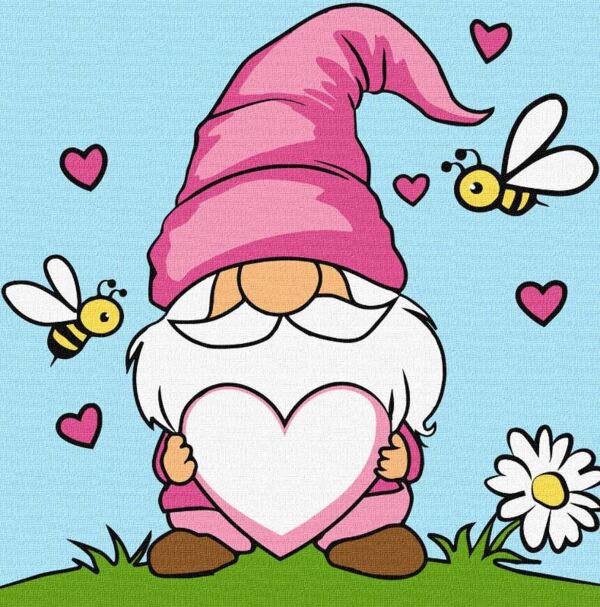 Розпис по номерах 25х25 KHO1179 Закоханий гном Ідейка Ціна (цена) 108.40грн. | придбати  купити (купить) Розпис по номерах 25х25 KHO1179 Закоханий гном Ідейка доставка по Украине, купить книгу, детские игрушки, компакт диски 0