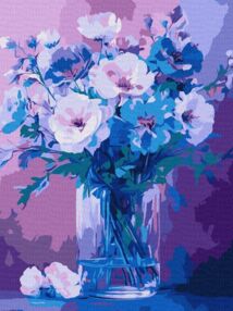 Розпис по номерах 30х40 KHO3323 Ніжні квіти "Ідейка"