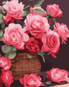 Розпис по номерах 40х50 KHO3250 Барвисті троянди "Ідейка"