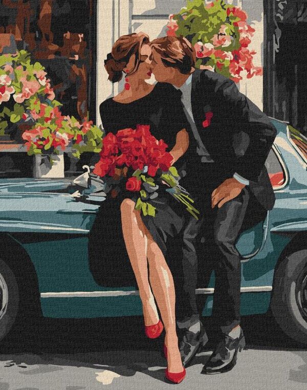 Розпис по номерах 40х50 КНО8703 Романтична пара біля авто Ідейка Ціна (цена) 190.80грн. | придбати  купити (купить) Розпис по номерах 40х50 КНО8703 Романтична пара біля авто Ідейка доставка по Украине, купить книгу, детские игрушки, компакт диски 0