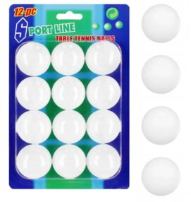 Тенісні кульки набір 12 штуки білий колір 52-11