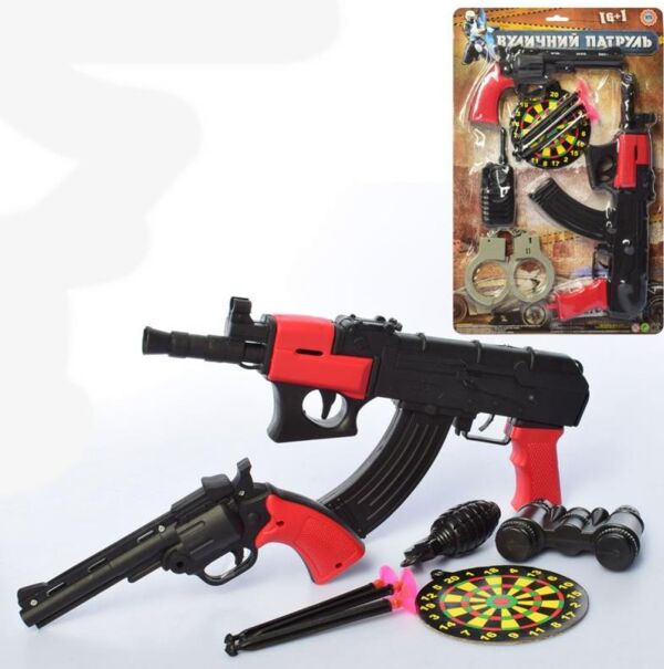 Набір поліції автомат пістолет на присосках мішень ZY E 01 AK6-7 Ціна (цена) 118.90грн. | придбати  купити (купить) Набір поліції автомат пістолет на присосках мішень ZY E 01 AK6-7 доставка по Украине, купить книгу, детские игрушки, компакт диски 0