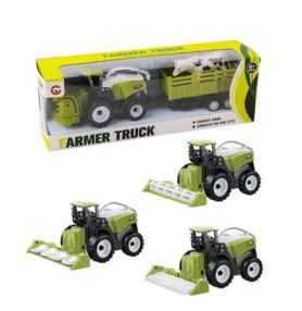 Комбайн з причепом 1 фігурка тварини 3 вида мікс 9975-2B-1